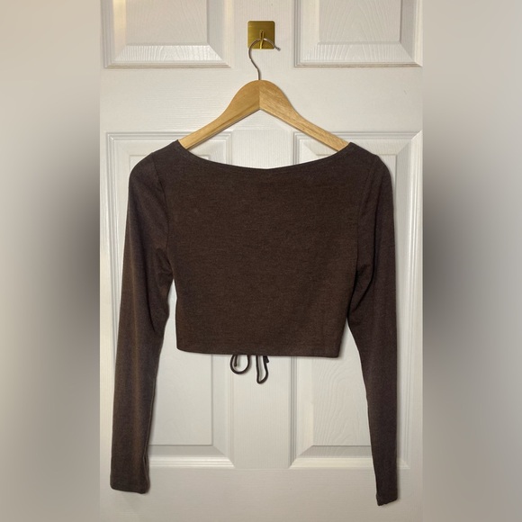 Daily Practice by Anthropologie | NWT‎ Small Cocoa Brown The Humboldt Top - Picture 5 of 5